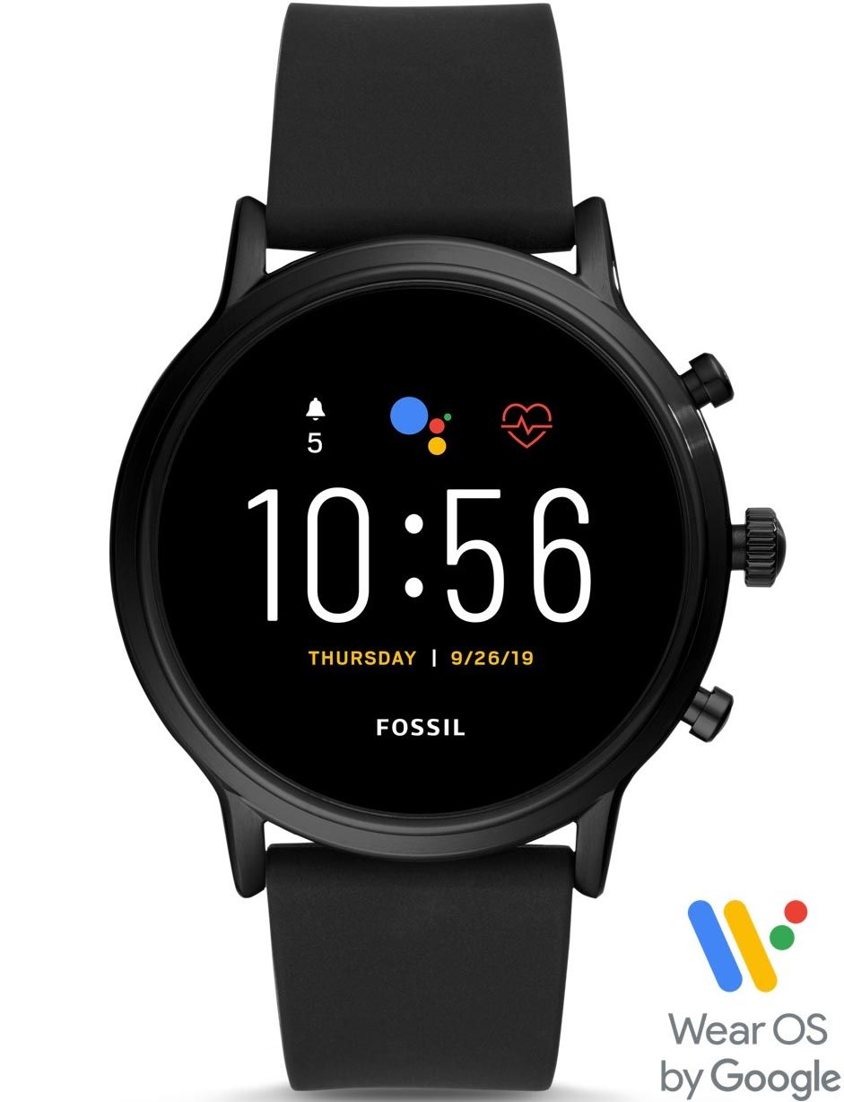 Fossil Gen 5 Smartwatch The Carlyle HR Black Silicone