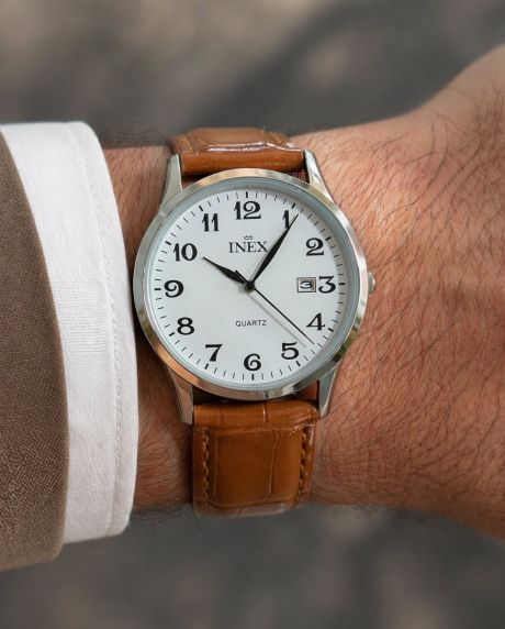 Inex Mens Classic White Dial 38mm