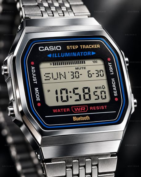 Casio digitalur i stål med Bluetooth i 38mm