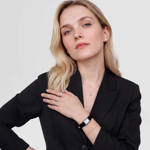 Daniel Wellington Bound Mini Black Lizard Silver DW00100901