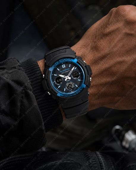 Radiostyret solar G-Shock fra Casio med kombineret analog-digital visning 46mm