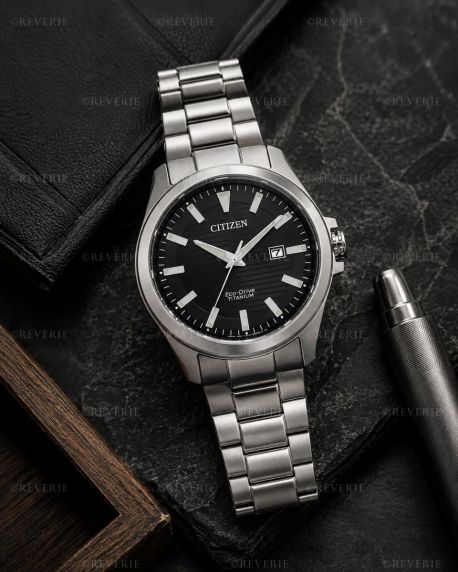 Citizen solcelledrevet herreur i titanium med safirglas 43mm
