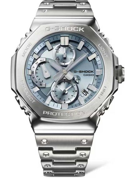 Full metal G-Shock med blå urskive, solcelledrevet og Bluetooth-forbindelse | GM-B2100AD-2AER