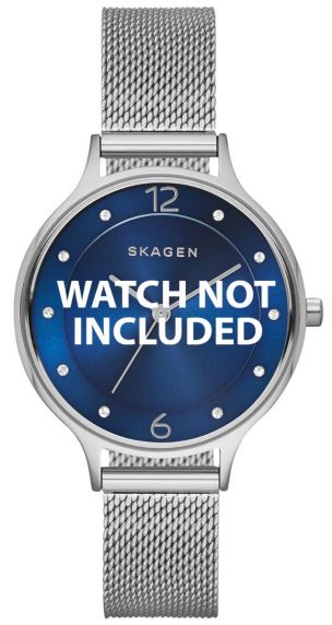 Sølvfarvet mesh band for Skagen Anita SKW2307